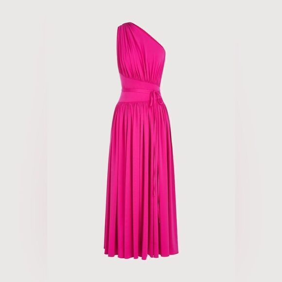 HALSTON | NWT size 2 Idalia Dress In Stretch Jersey Begonia fuchsia pink - Picture 3 of 11